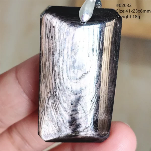 Natural Black Hypersthene Flash Egypt Pendant Women Gold Hypersthene Necklace Fashion Obsidian Pendant AAAAAAA