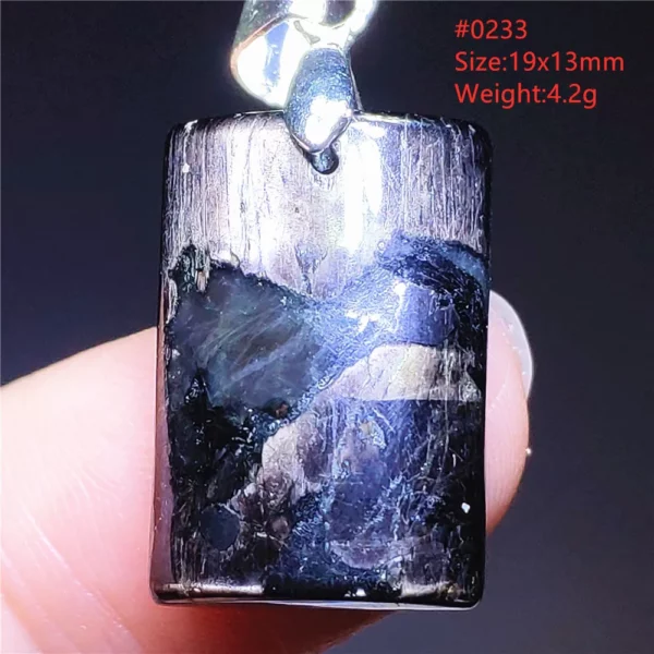 Natural Black Hypersthene Flash Egypt Pendant Women Gold Hypersthene Necklace Fashion Obsidian Pendant AAAAAAA