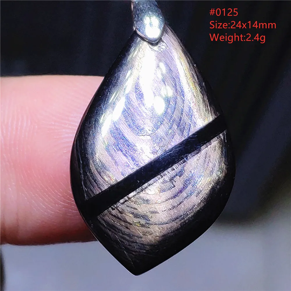 Natural Black Hypersthene Flash Egypt Pendant Women Gold Hypersthene Necklace Fashion Obsidian Pendant AAAAAAA - Image 3