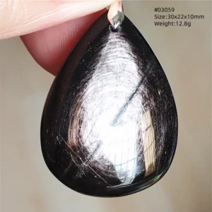 Natural Black Hypersthene Flash Egypt Pendant Women Gold Hypersthene Necklace Fashion Obsidian Pendant AAAAAAA - Image 46