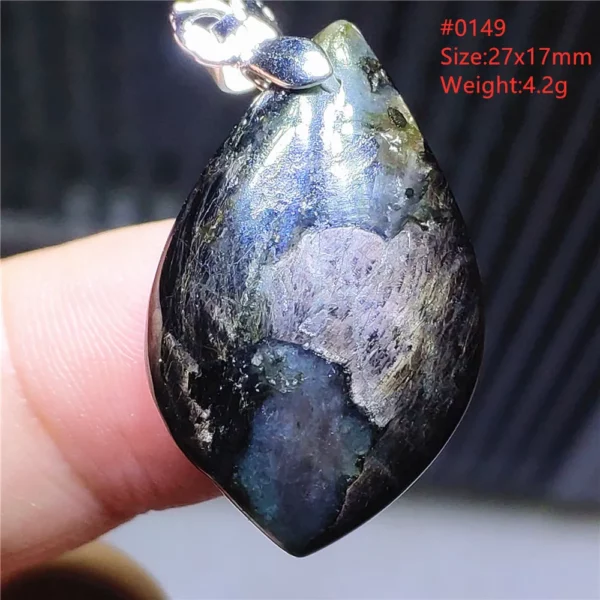 Natural Black Hypersthene Flash Egypt Pendant Women Gold Hypersthene Necklace Fashion Obsidian Pendant AAAAAAA
