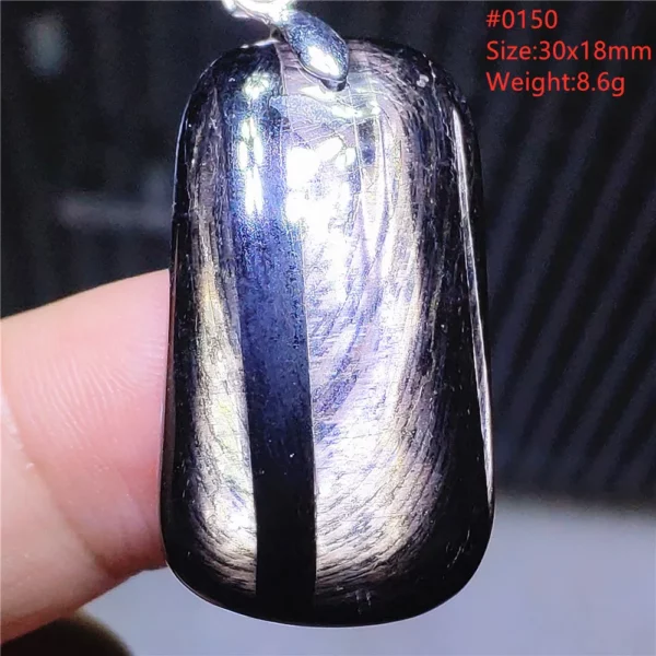Natural Black Hypersthene Flash Egypt Pendant Women Gold Hypersthene Necklace Fashion Obsidian Pendant AAAAAAA
