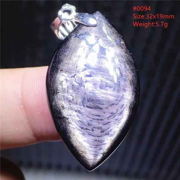 Natural Black Hypersthene Flash Egypt Pendant Women Gold Hypersthene Necklace Fashion Obsidian Pendant AAAAAAA