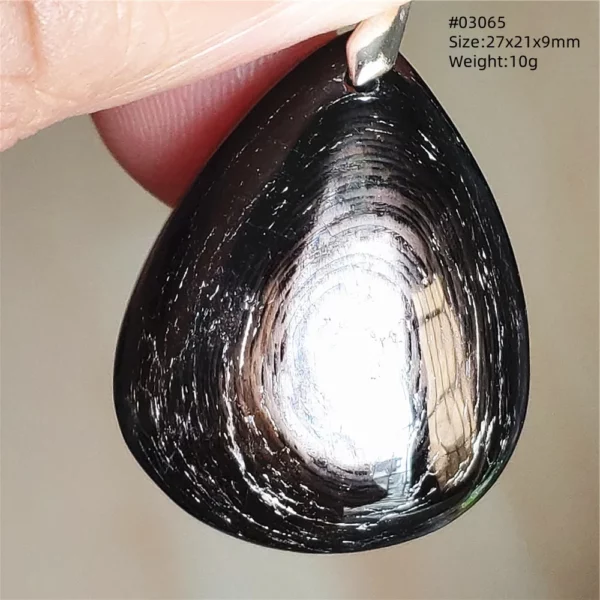 Natural Black Hypersthene Flash Egypt Pendant Women Gold Hypersthene Necklace Fashion Obsidian Pendant AAAAAAA