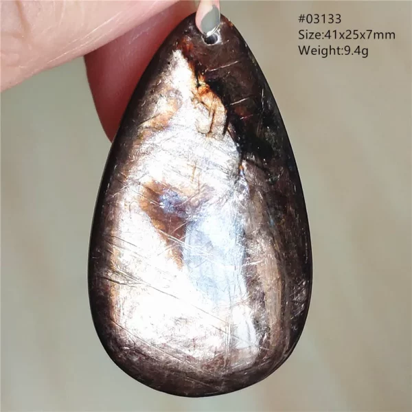 Rare Black Lepidolite & Kunzite Star Flash Pendant Necklace