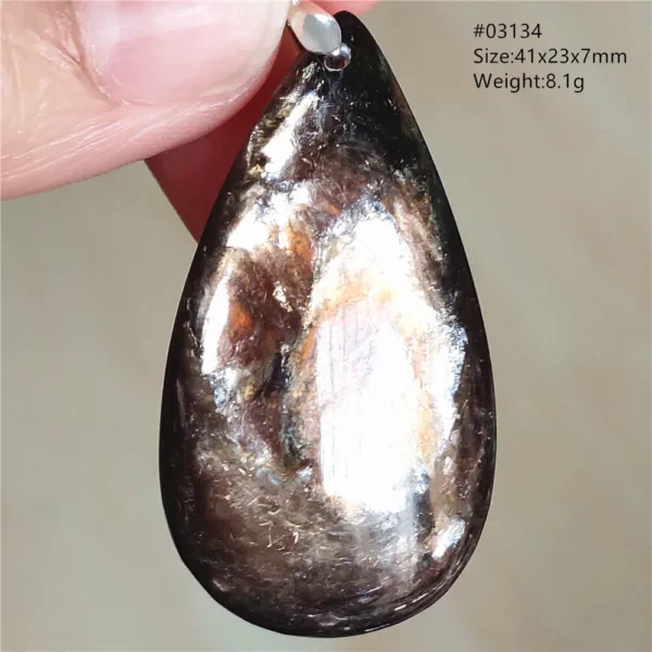 Rare Black Lepidolite & Kunzite Star Flash Pendant Necklace