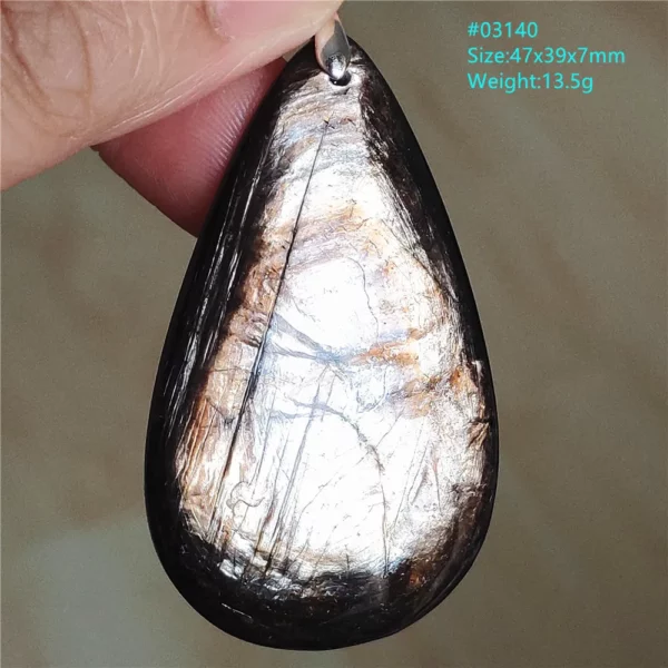 Rare Black Lepidolite & Kunzite Star Flash Pendant Necklace
