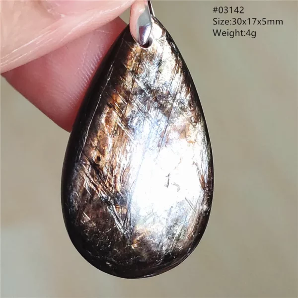 Rare Black Lepidolite & Kunzite Star Flash Pendant Necklace