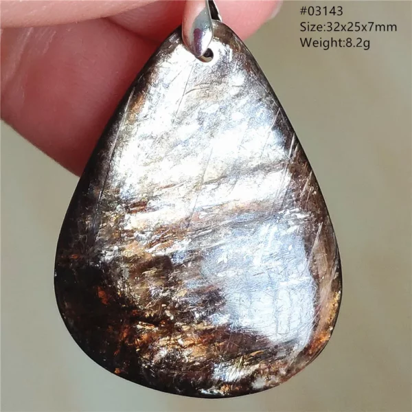 Rare Black Lepidolite & Kunzite Star Flash Pendant Necklace