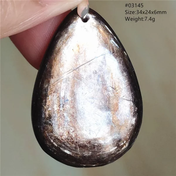 Rare Black Lepidolite & Kunzite Star Flash Pendant Necklace