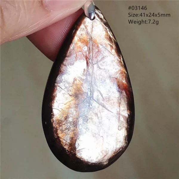 Rare Black Lepidolite & Kunzite Star Flash Pendant Necklace