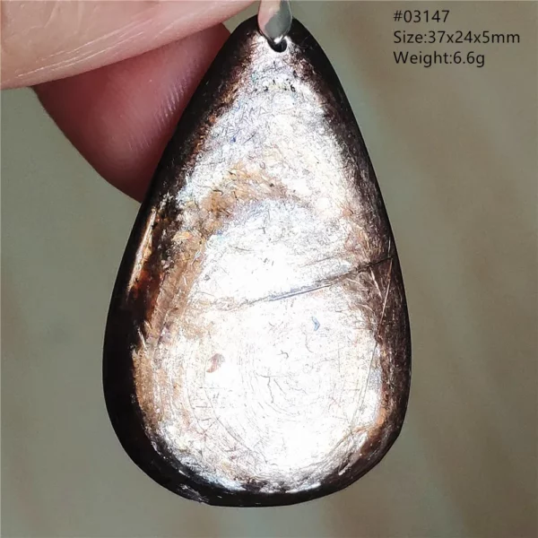 Rare Black Lepidolite & Kunzite Star Flash Pendant Necklace