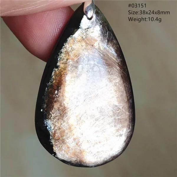 Rare Black Lepidolite & Kunzite Star Flash Pendant Necklace