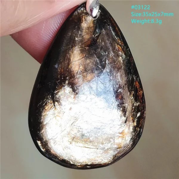 Rare Black Lepidolite & Kunzite Star Flash Pendant Necklace
