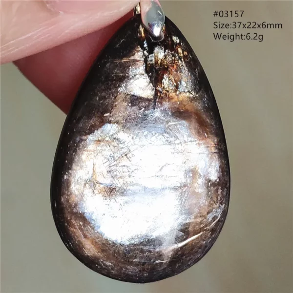 Rare Black Lepidolite & Kunzite Star Flash Pendant Necklace