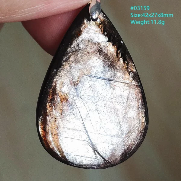 Rare Black Lepidolite & Kunzite Star Flash Pendant Necklace