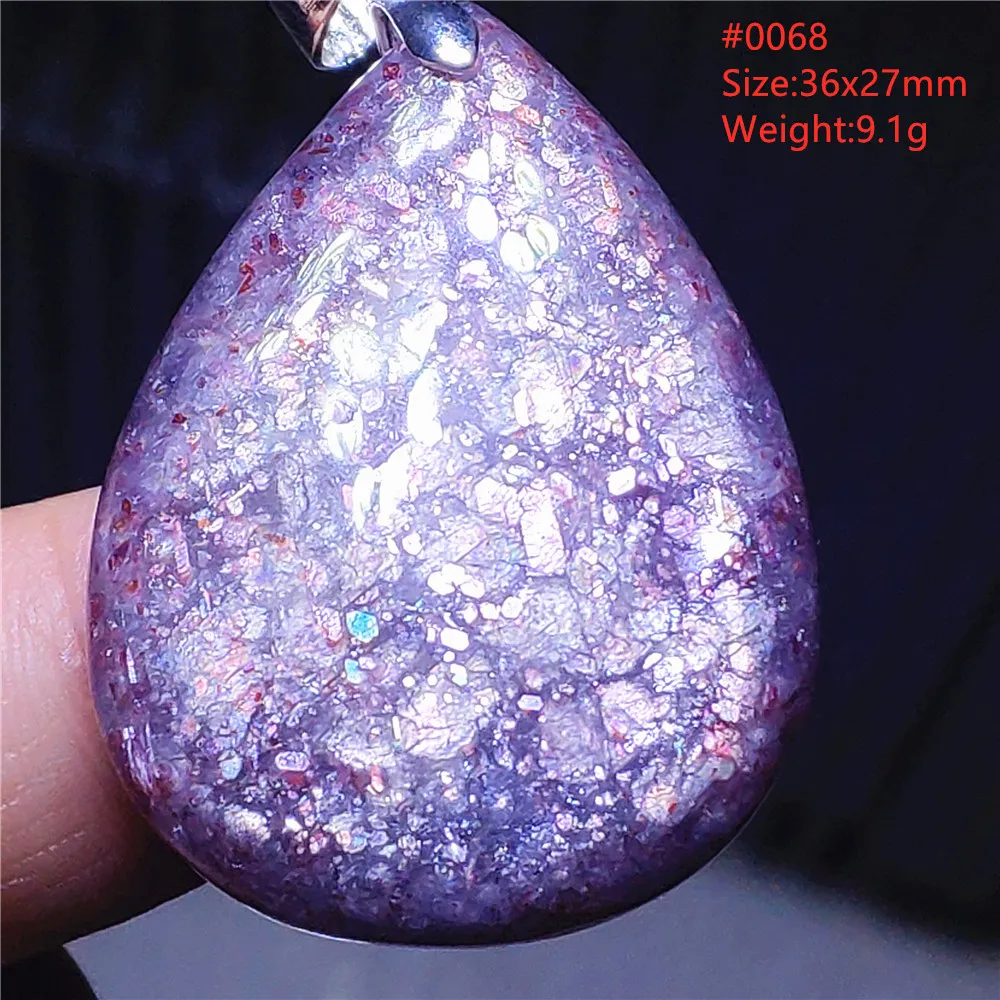 Natural Blue Blood Iolite Pendant Necklace Women Cordierite Star Light Red Dichroite Iolite Bead Heart Water Drop AAAAAA - Image 2