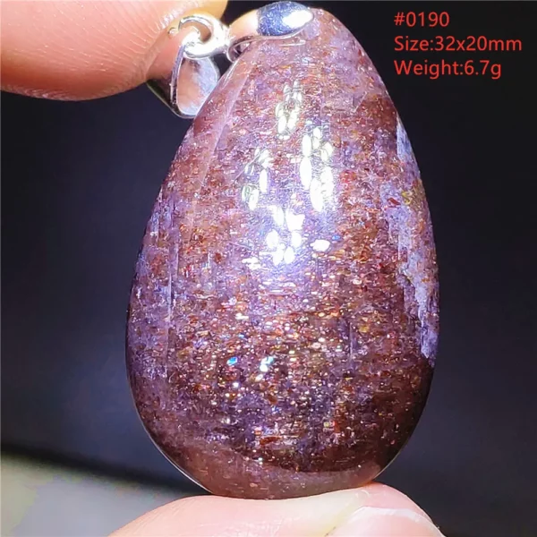 Natural Blue Blood Iolite Pendant Necklace Women Cordierite Star Light Red Dichroite Iolite Bead Heart Water Drop AAAAAA