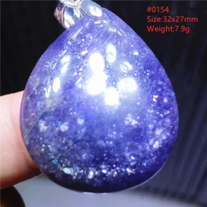 Natural Blue Blood Iolite Pendant Necklace Women Cordierite Star Light Red Dichroite Iolite Bead Heart Water Drop AAAAAA - Image 14