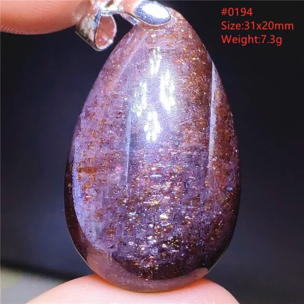 Natural Blue Blood Iolite Pendant Necklace Women Cordierite Star Light Red Dichroite Iolite Bead Heart Water Drop AAAAAA