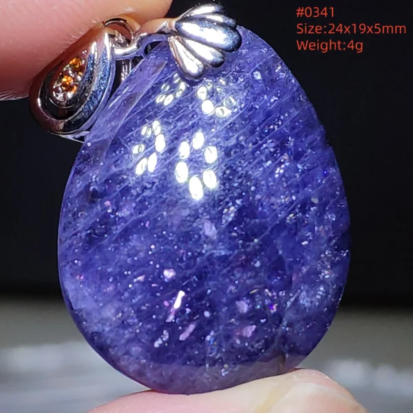Natural Blue Blood Iolite Pendant Necklace Women Cordierite Star Light Red Dichroite Iolite Bead Heart Water Drop AAAAAA