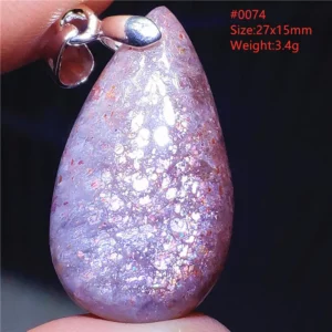 Natural Blue Blood Iolite Pendant Necklace Women Cordierite Star Light Red Dichroite Iolite Bead Heart Water Drop AAAAAA - Image 12