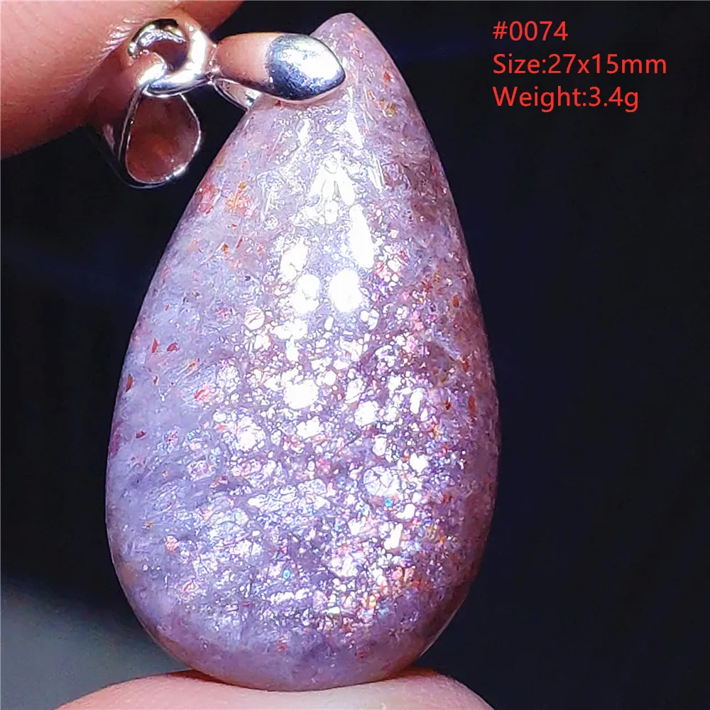 Natural Blue Blood Iolite Pendant Necklace Women Cordierite Star Light Red Dichroite Iolite Bead Heart Water Drop AAAAAA - Image 12