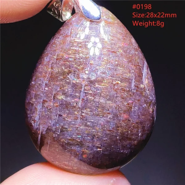 Natural Blue Blood Iolite Pendant Necklace Women Cordierite Star Light Red Dichroite Iolite Bead Heart Water Drop AAAAAA