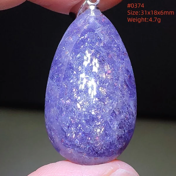 Natural Blue Blood Iolite Pendant Necklace Women Cordierite Star Light Red Dichroite Iolite Bead Heart Water Drop AAAAAA