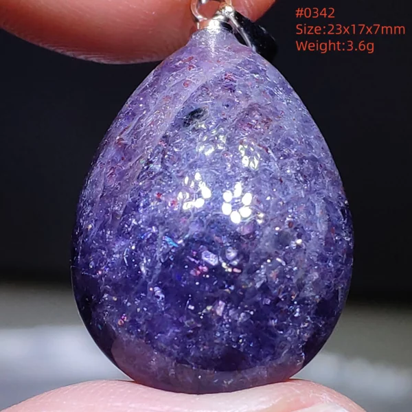 Natural Blue Blood Iolite Pendant Necklace Women Cordierite Star Light Red Dichroite Iolite Bead Heart Water Drop AAAAAA