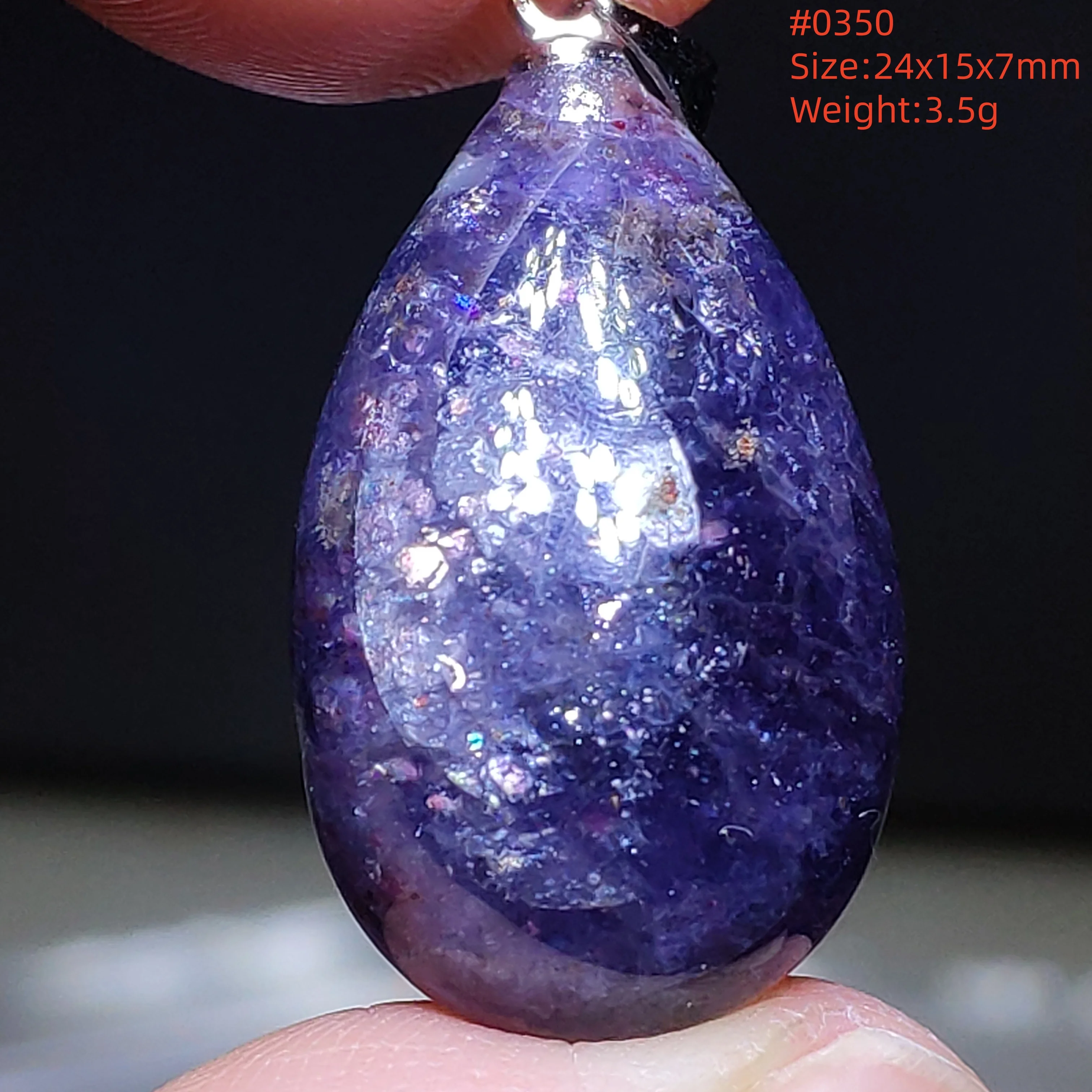 Natural Blue Blood Iolite Pendant Necklace Women Cordierite Star Light Red Dichroite Iolite Bead Heart Water Drop AAAAAA - Image 29