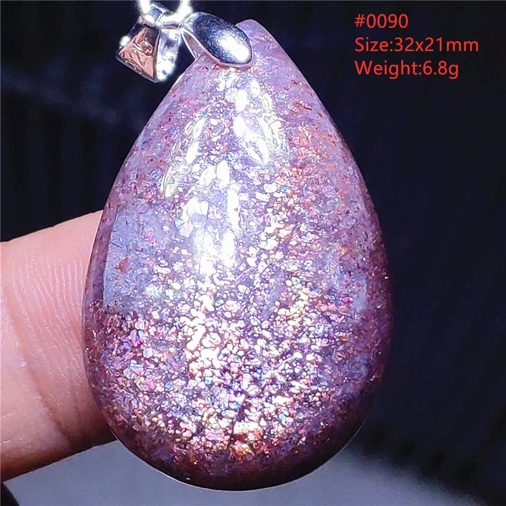 Natural Blue Blood Iolite Pendant Necklace Women Cordierite Star Light Red Dichroite Iolite Bead Heart Water Drop AAAAAA - Image 3