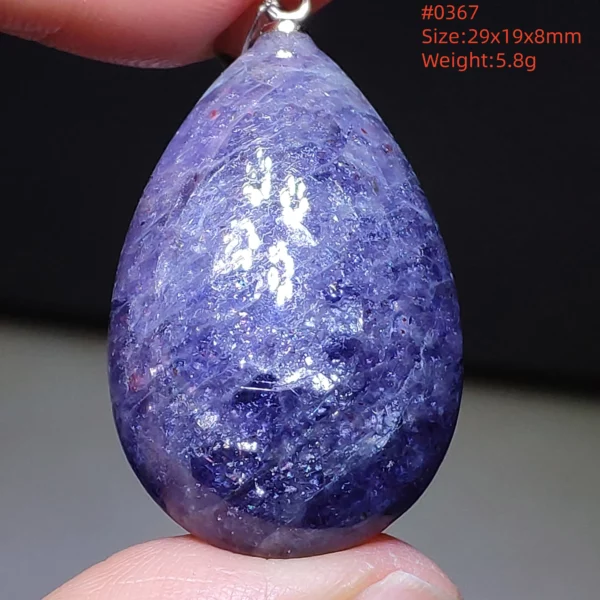 Natural Blue Blood Iolite Pendant Necklace Women Cordierite Star Light Red Dichroite Iolite Bead Heart Water Drop AAAAAA