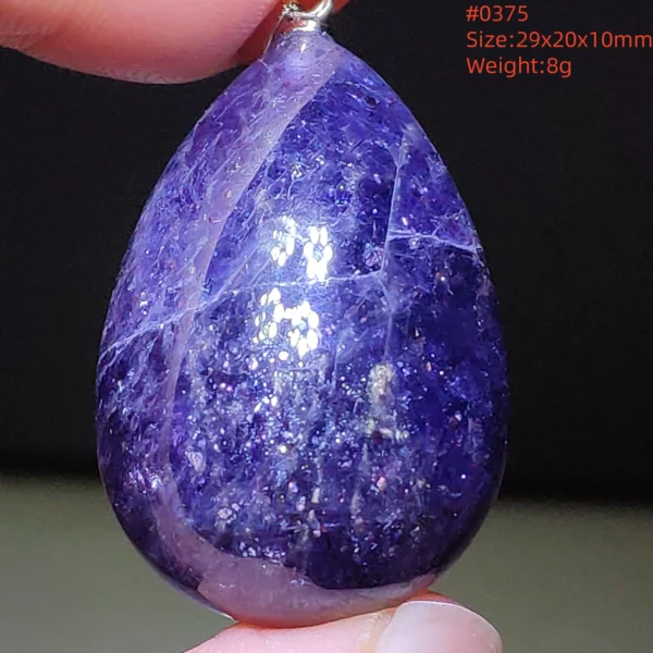 Natural Blue Blood Iolite Pendant Necklace Women Cordierite Star Light Red Dichroite Iolite Bead Heart Water Drop AAAAAA