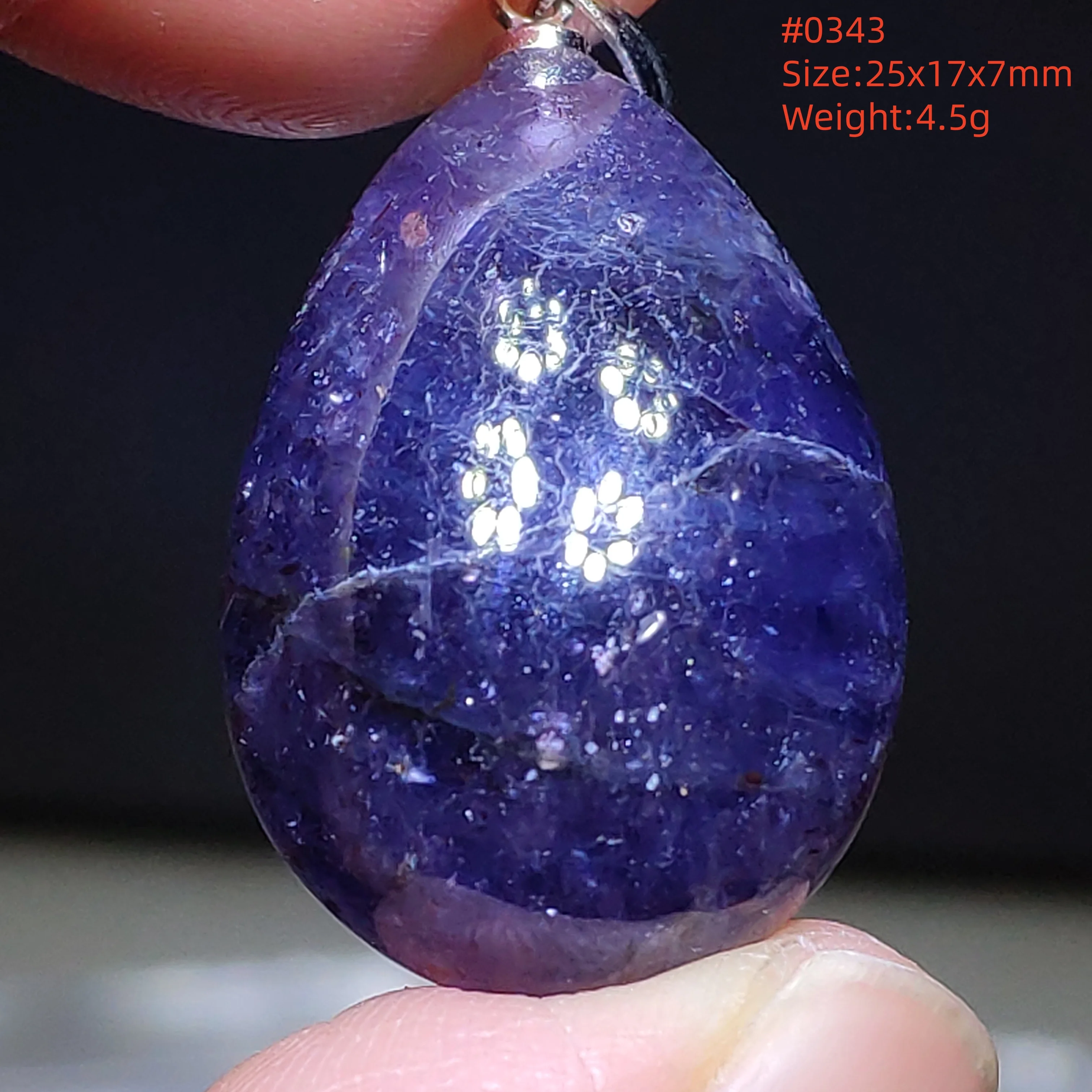 Natural Blue Blood Iolite Pendant Necklace Women Cordierite Star Light Red Dichroite Iolite Bead Heart Water Drop AAAAAA - Image 22
