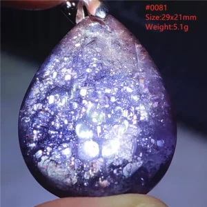 Natural Blue Blood Iolite Pendant Necklace Women Cordierite Star Light Red Dichroite Iolite Bead Heart Water Drop AAAAAA