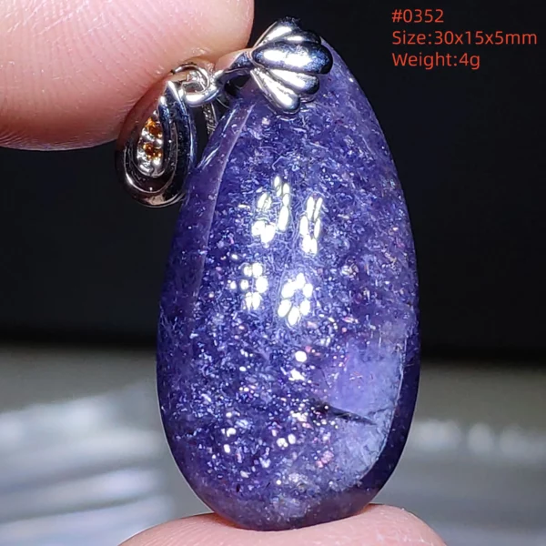 Natural Blue Blood Iolite Pendant Necklace Women Cordierite Star Light Red Dichroite Iolite Bead Heart Water Drop AAAAAA
