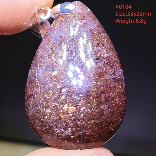 Natural Blue Blood Iolite Pendant Necklace Women Cordierite Star Light Red Dichroite Iolite Bead Heart Water Drop AAAAAA