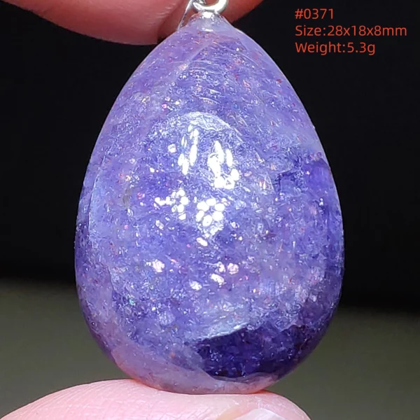Natural Blue Blood Iolite Pendant Necklace Women Cordierite Star Light Red Dichroite Iolite Bead Heart Water Drop AAAAAA