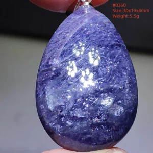 Natural Blue Blood Iolite Pendant Necklace Women Cordierite Star Light Red Dichroite Iolite Bead Heart Water Drop AAAAAA - Image 42