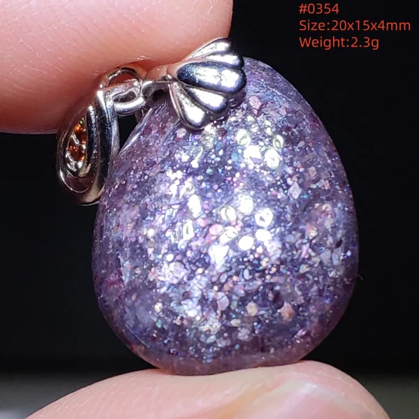 Natural Blue Blood Iolite Pendant Necklace Women Cordierite Star Light Red Dichroite Iolite Bead Heart Water Drop AAAAAA