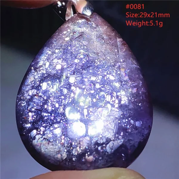 Natural Blue Blood Iolite Pendant Necklace Women Cordierite Star Light Red Dichroite Iolite Bead Heart Water Drop AAAAAA