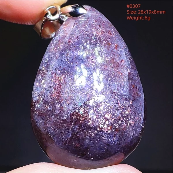 Natural Blue Blood Iolite Pendant Necklace Women Cordierite Star Light Red Dichroite Iolite Bead Heart Water Drop AAAAAA