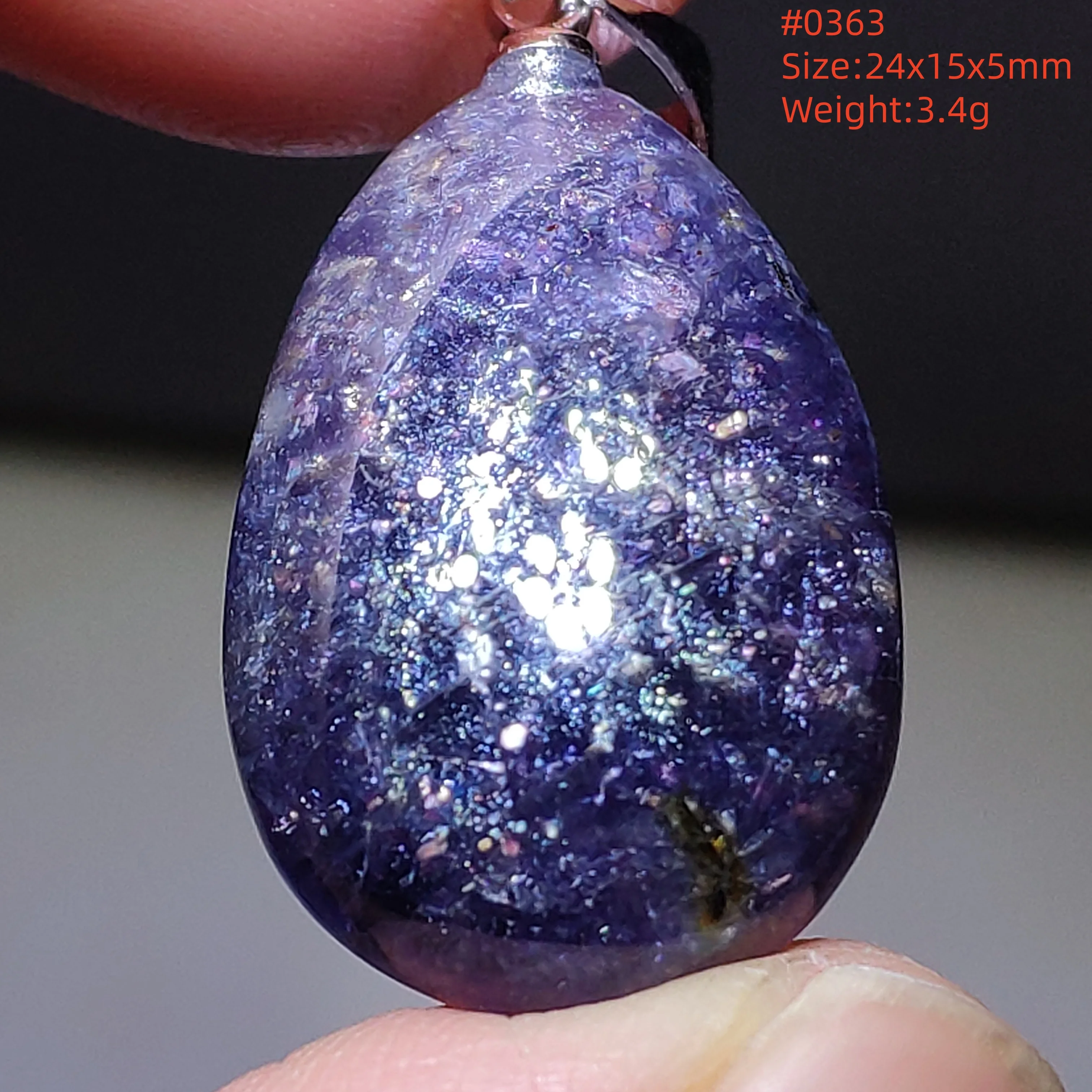 Natural Blue Blood Iolite Pendant Necklace Women Cordierite Star Light Red Dichroite Iolite Bead Heart Water Drop AAAAAA - Image 46