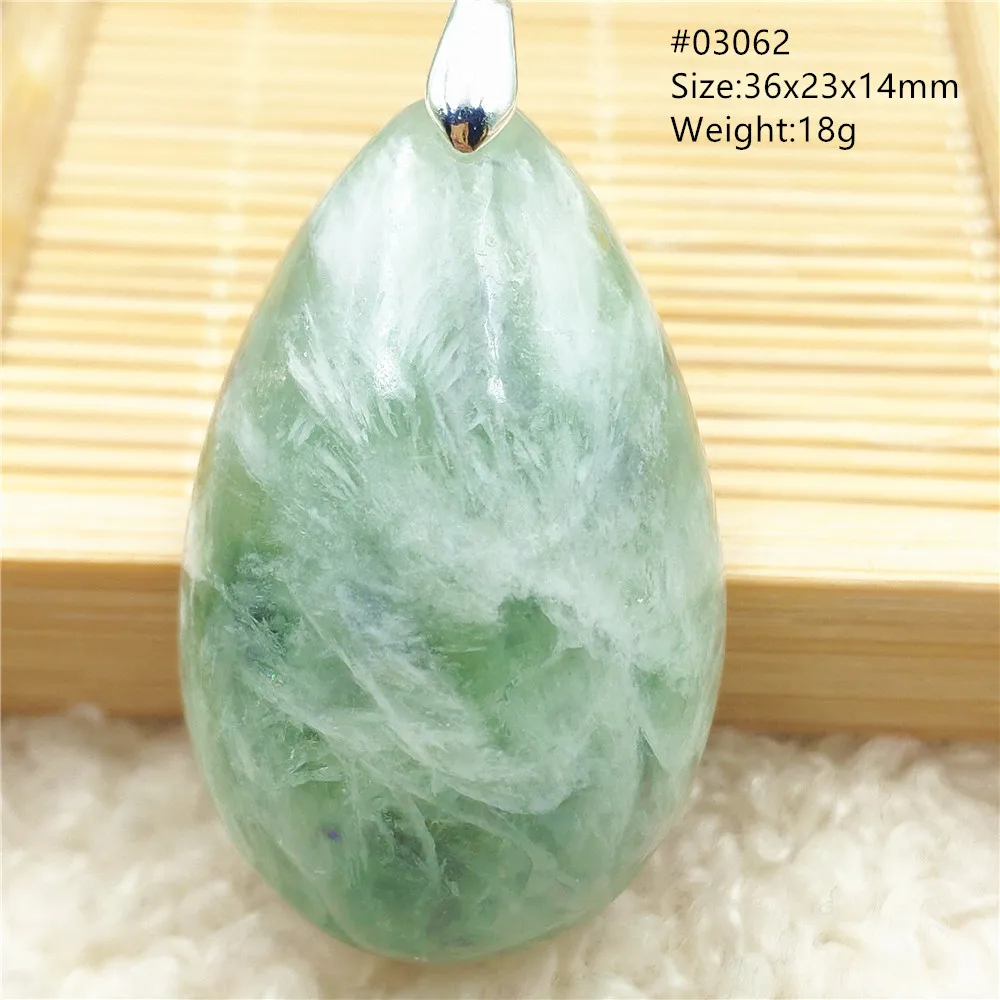 Natural Blue Green Feather Fluorite Quartz Pendant Necklace Jewelry Fashion Gift Women Water Drop Colorful Angel Fluorite AAAAA - Image 68