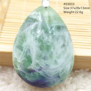 Natural Blue Green Feather Fluorite Quartz Pendant Necklace Jewelry Fashion Gift Women Water Drop Colorful Angel Fluorite AAAAA - Image 62