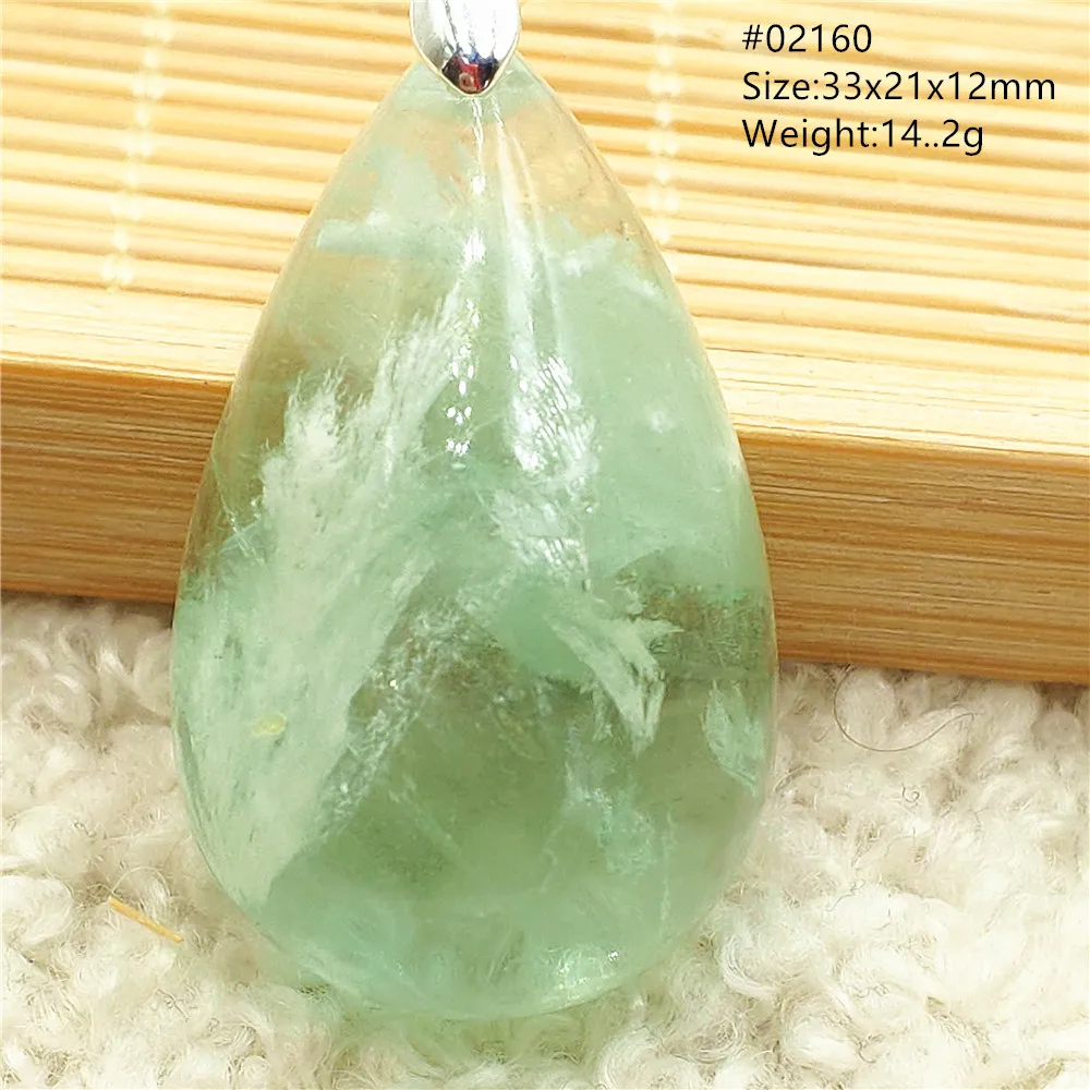 Natural Blue Green Feather Fluorite Quartz Pendant Necklace Jewelry Fashion Gift Women Water Drop Colorful Angel Fluorite AAAAA - Image 22