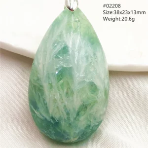 Natural Blue Green Feather Fluorite Quartz Pendant Necklace Jewelry Fashion Gift Women Water Drop Colorful Angel Fluorite AAAAA - Image 29