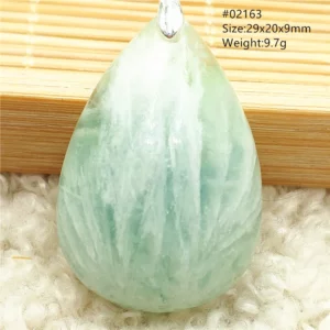 Natural Blue Green Feather Fluorite Quartz Pendant Necklace Jewelry Fashion Gift Women Water Drop Colorful Angel Fluorite AAAAA - Image 18