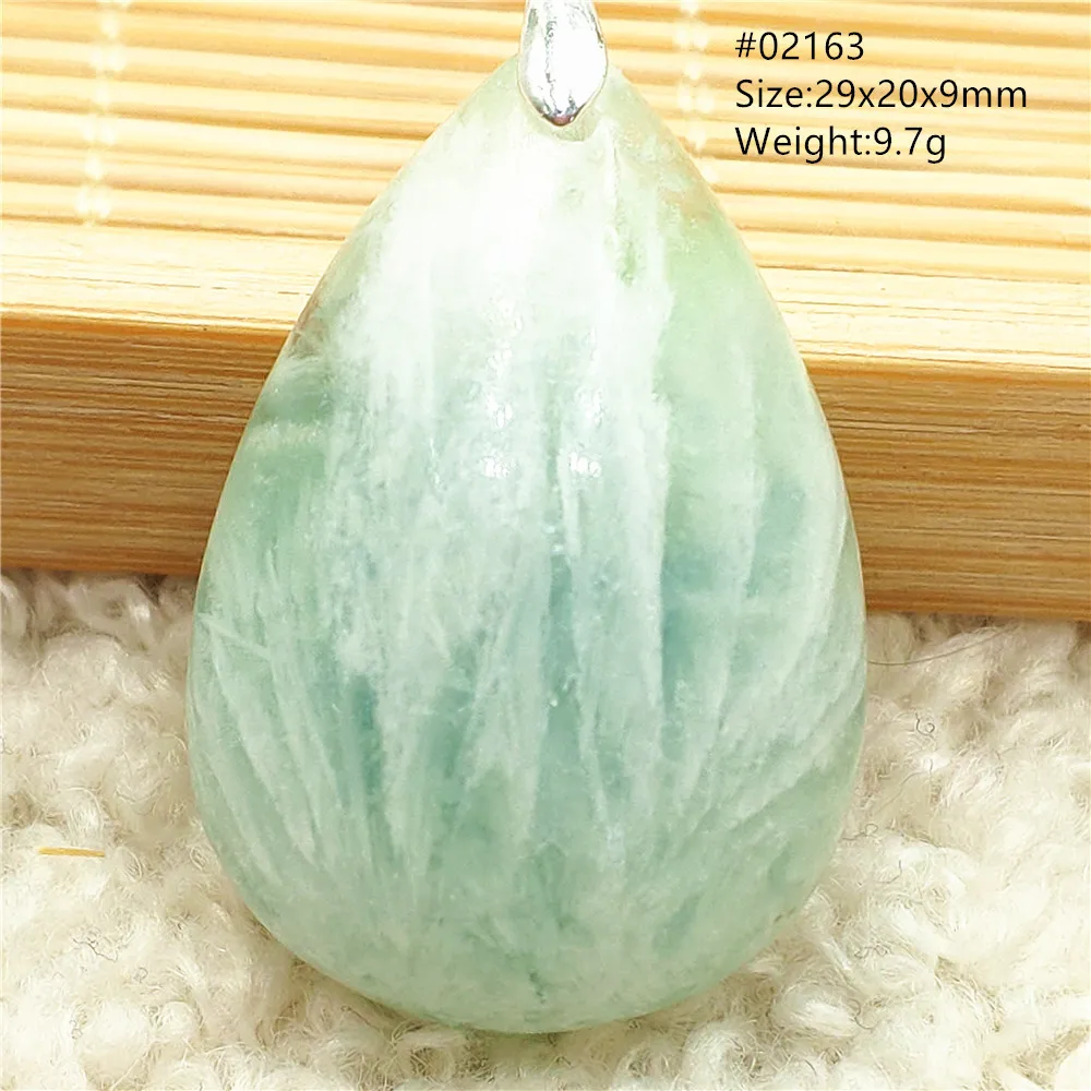 Natural Blue Green Feather Fluorite Quartz Pendant Necklace Jewelry Fashion Gift Women Water Drop Colorful Angel Fluorite AAAAA - Image 18